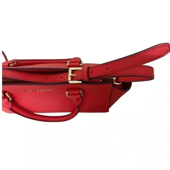 MICHAEL KORS SELMA MEDIUM RED SAFFIANO LEATHER SATCHEL RED BAG-NWT - Picture 10 of 10